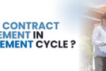Zabeel Institute blog banner showing a business professional explaining contract management in procurement to a couple. The title reads 'What is Contract Management in Procurement Cycle?' with the Zabeel Institute logo and website link displayed.