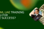 Zabeel Institute banner asking 'How Does AML UAE Training Prepare You For Compliance Success?' showing a professional and a graphic of money and finance.