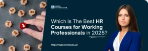 Zabeel Institute banner asking 'Which is The Best HR Courses for Working Professionals in 2025?' showing talent acquisition and a professional woman.