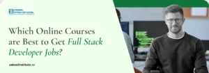 Which Online Courses are Best to Get Full Stack Developer Jobs? Smiling developer in glasses working on computers; addressing the question "Which Online Courses are Best to Get Full Stack Developer Jobs?"