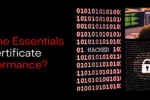Hacker-themed visual representing "What are the Essentials for CEH Certificate Exam Performance?" including binary code and a padlock symbol.