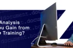Educational banner for Zabeel International Institute asking 'What Data Analysis Skills Do You Gain from R Language Training?', featuring a data analyst working on a computer with code snippets in the background to promote R programming courses.