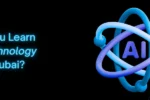 Educational banner from Zabeel International Institute asking 'What Do You Learn in an AI Technology Course in Dubai?', featuring a 3D blue AI atomic symbol and digital network graphics to highlight artificial intelligence training and certification.