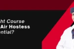 Professional air hostess in uniform on a Zabeel International Institute promotional banner asking 'Can the Right Course Boost Your Air Hostess Salary Potential?