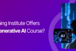 A student exploring digital data visualizations, promoting the best Generative AI course offered by Zabeel Institute in Dubai.