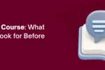 A 3D graphic of an open book with speech bubble icons next to the title 'IELTS Online Course: What Should You Look for Before Enrolling?' at Zabeel International Institute.